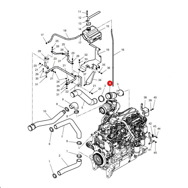 AGCO - 4282078M1 - Tubo in gomma Massey Ferguson