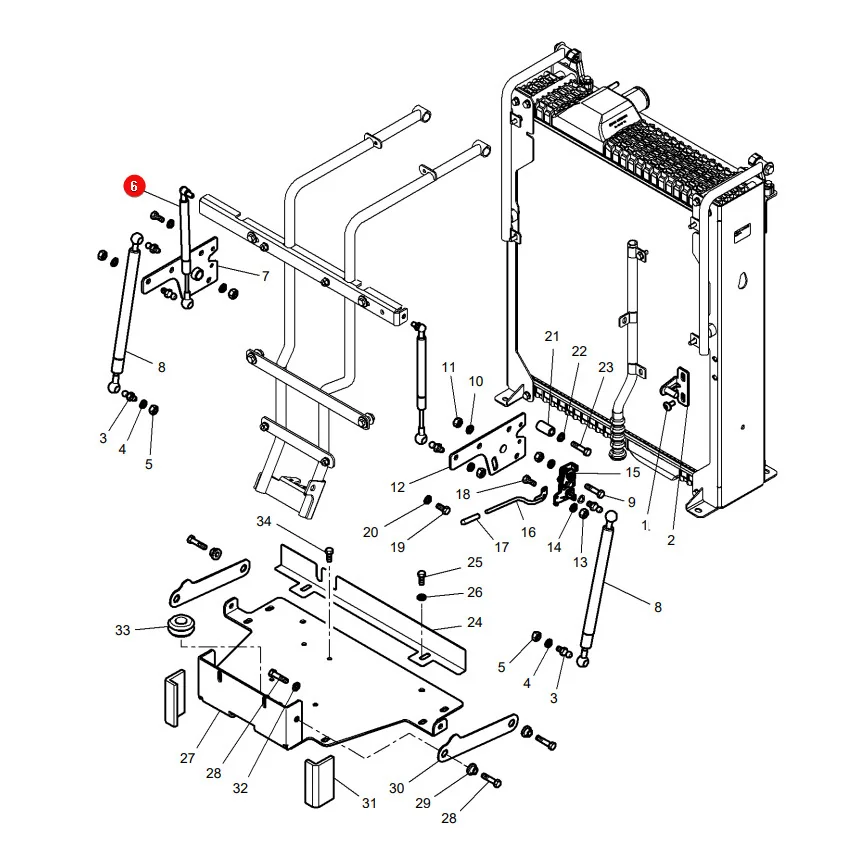 AGCO - 4284001M1 - Flessibile a gas Massey Ferguson