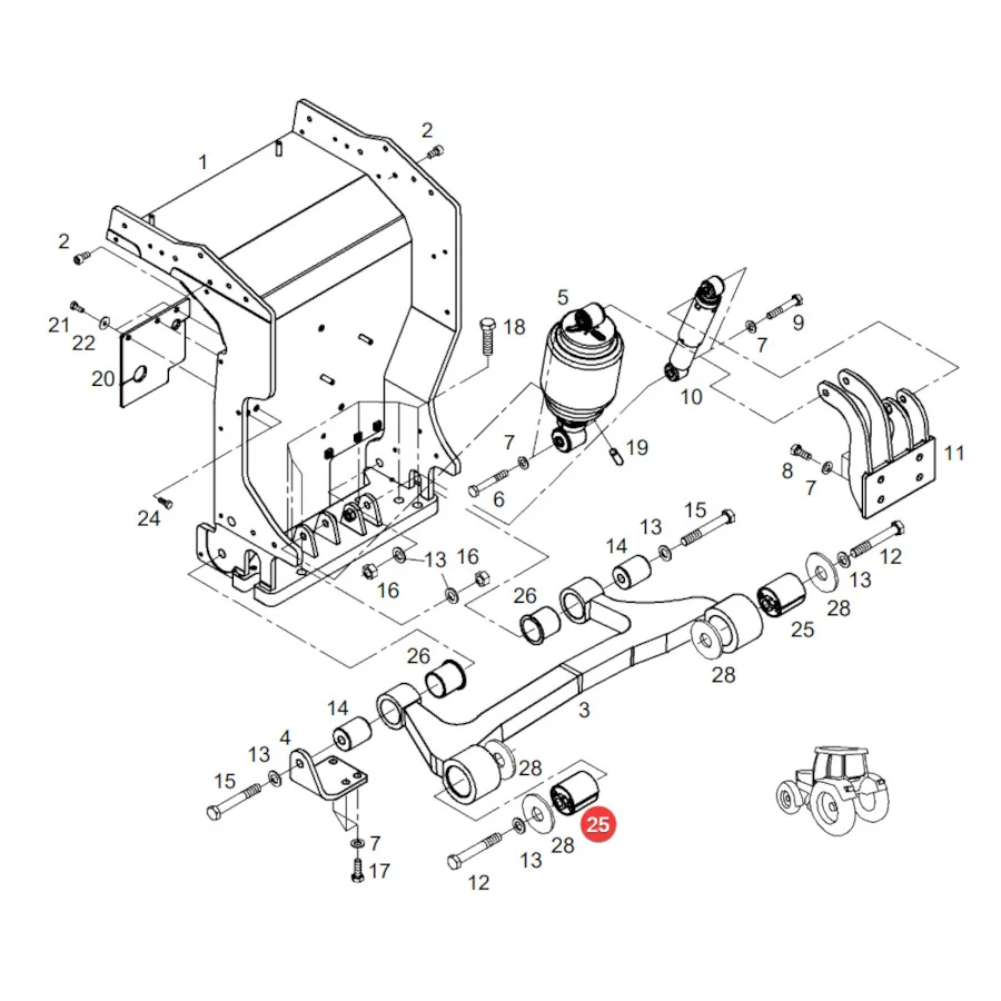 AGCO - 931502200260 - Fendt Flessibile in Metallo-Gomma per Cabina