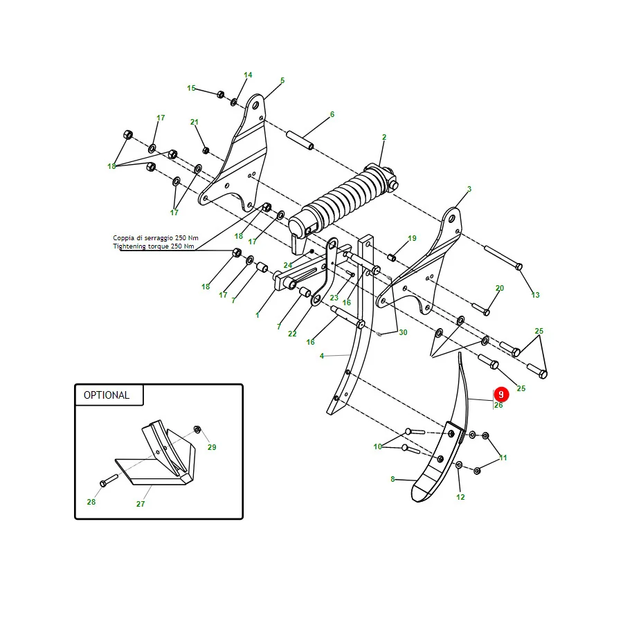 AgriCarb - SCKD6064D - Barra guida destra rafforzata Koeckerling 907026 SCKD6064D