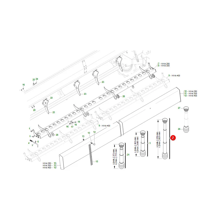 Maschio Gaspardo - G07002742R - Tubo telescopico lungo