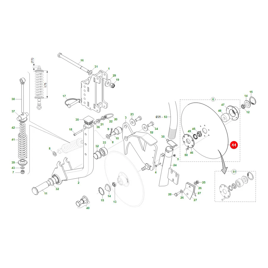Maschio Gaspardo - G13825091R - Disco seminatore per fertilizzante 373