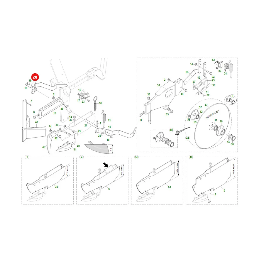 Maschio Gaspardo - G16620690R - Braccio di raccolta destro