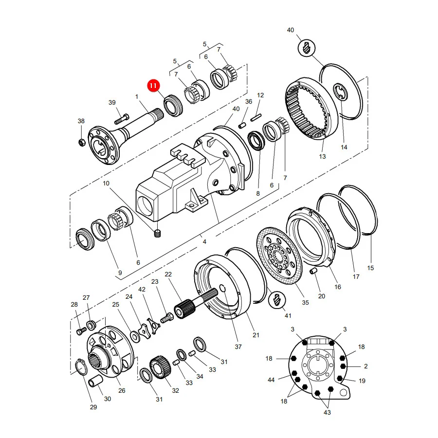 TVH - 30/371-34 - Anello di riscaldamento dell'asse anteriore Massey Ferguson