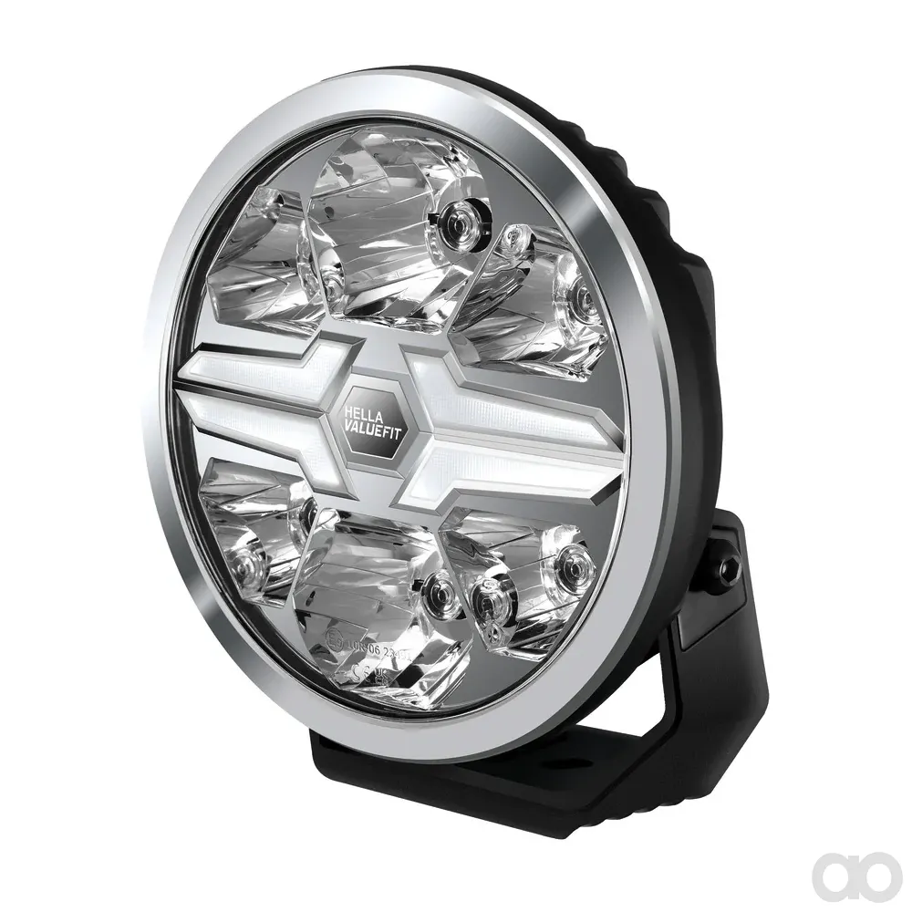 HELLA - 1FJ 357 199-001 - LED-High Beam Headlight, Blade Chrome 9", 12/24V, white, 1700lm – Front