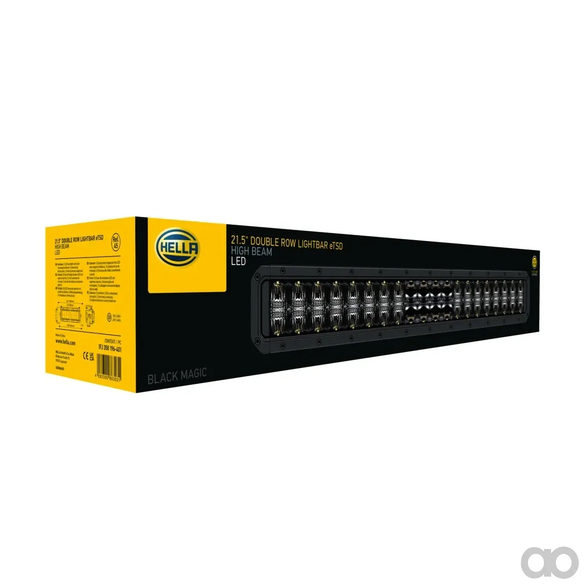HELLA - 1FJ 358 196-401 - LED-High Beam Headlight, Black Magic Tough Lightbar 21.5", 12/24V, 5500lm – Front