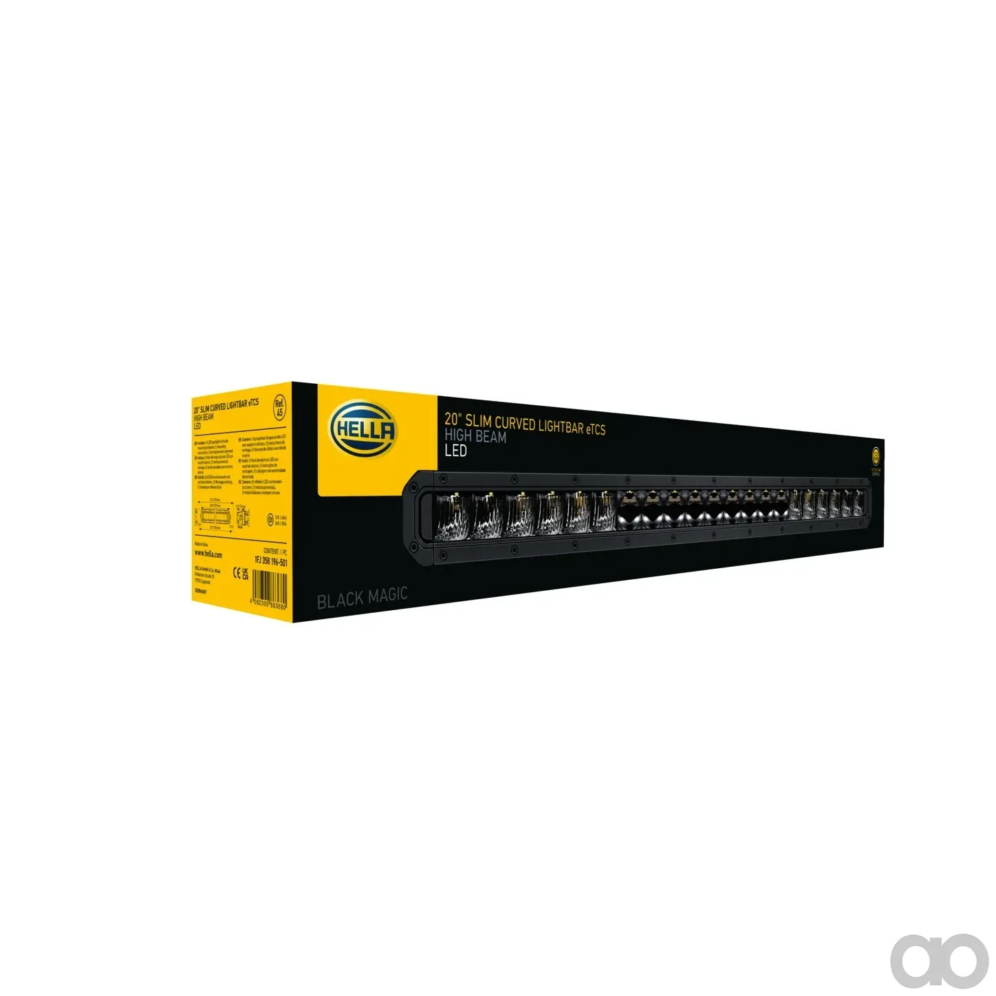 HELLA - 1FJ 358 196-501 - LED-High Beam Headlight, Black Magic Tough Lightbar 20", 12/24V, 3910lm – Front