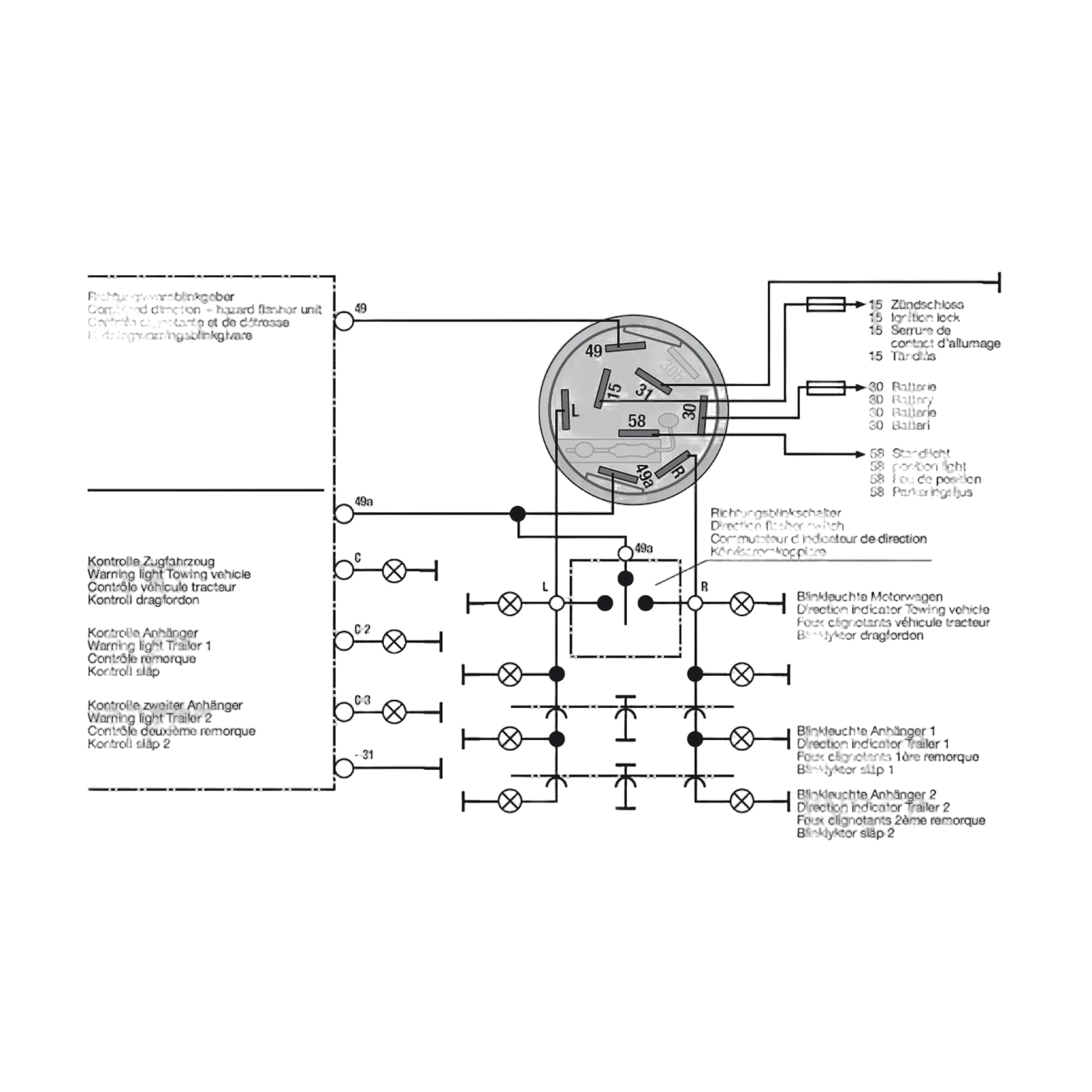 HELLA - 6HF 003 916-031 - Segnalatore di pericolo, interruttore a pressione, 12V
