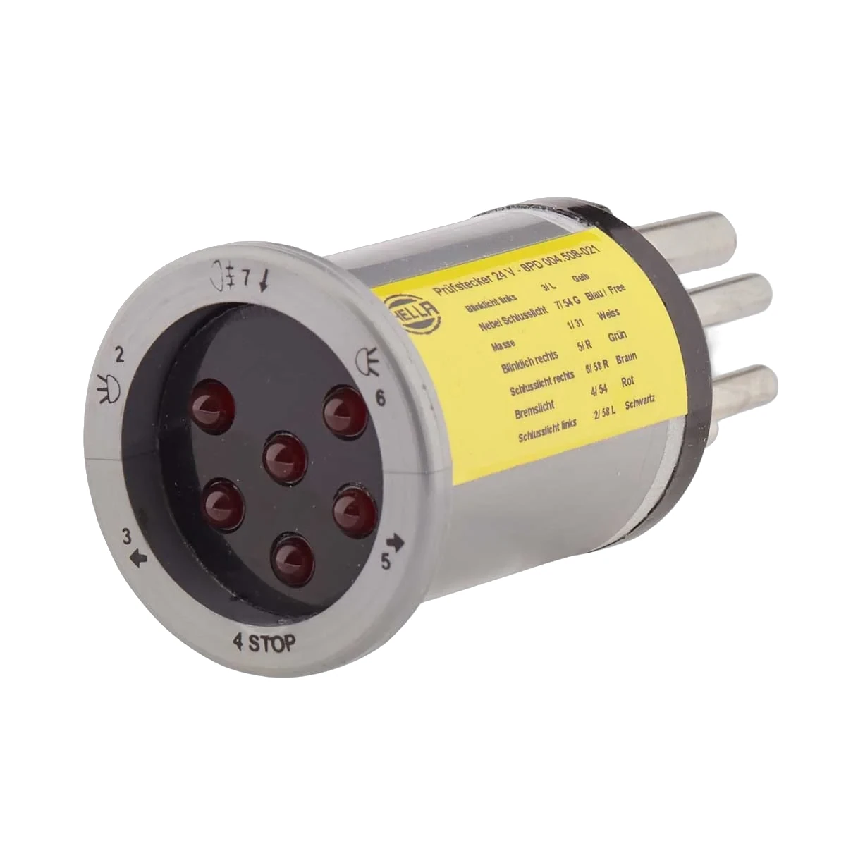 HELLA - 8PD 004 508-001 - Prova, presa di traino, 12 V, connettore a 7 poli