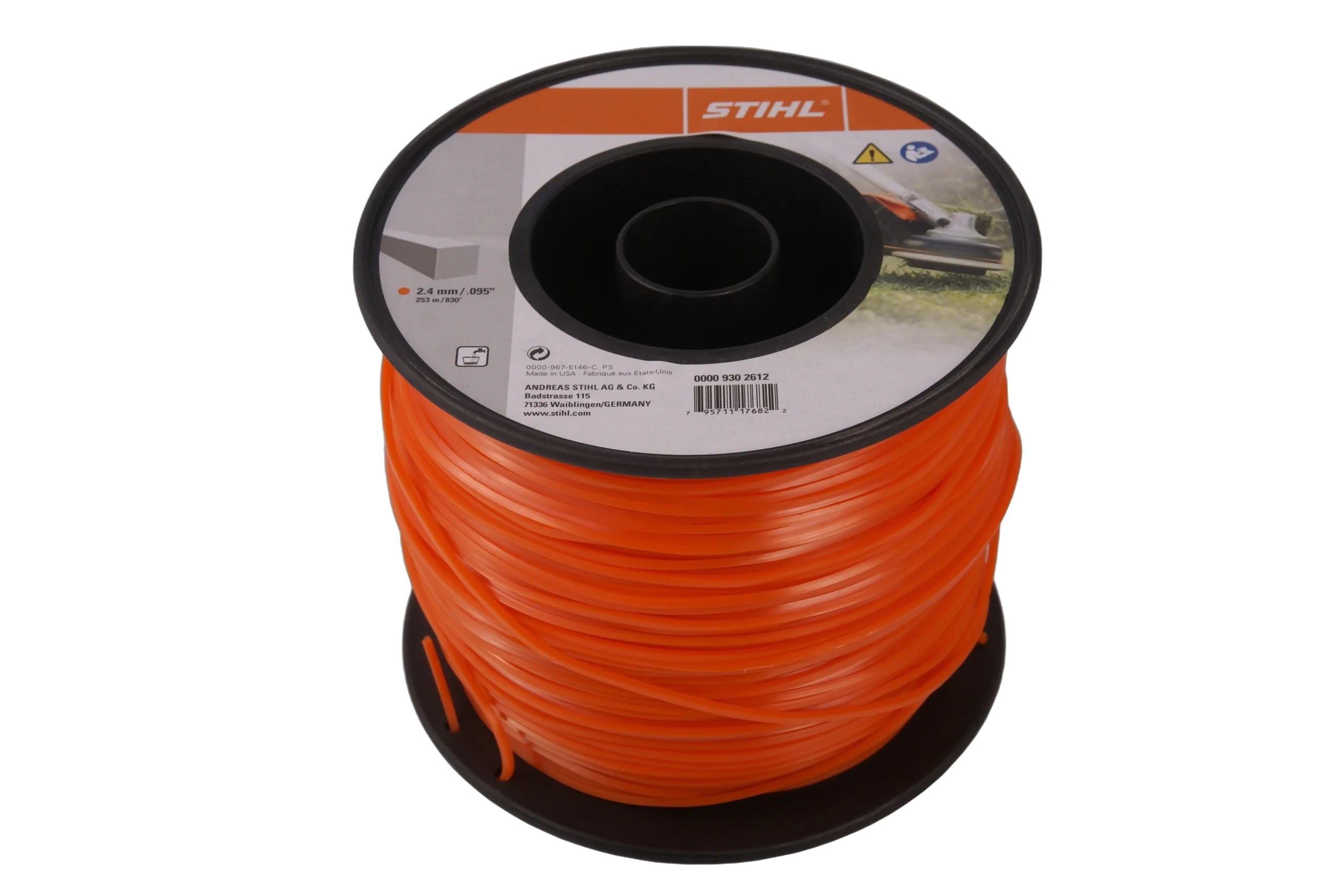 Stihl - 0000-930-2612 - Linea Quadrata Diametro 2,4 mm x 253,0 m
