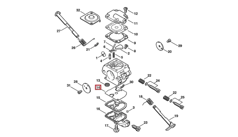 Stihl - 1129-121-4800 - Membrana della pompa
