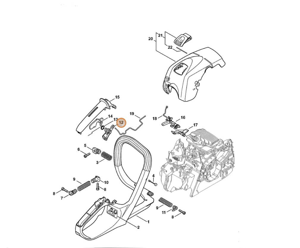 Stihl - 1139-182-1000 - Manopola del comando principale della frizione