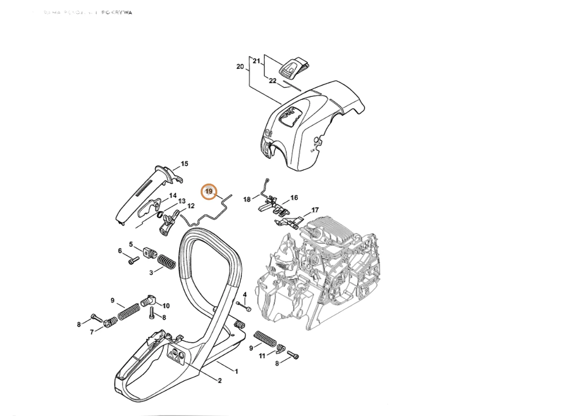 Stihl - 1139-182-1500 - Cavo del comando principale della farfalla