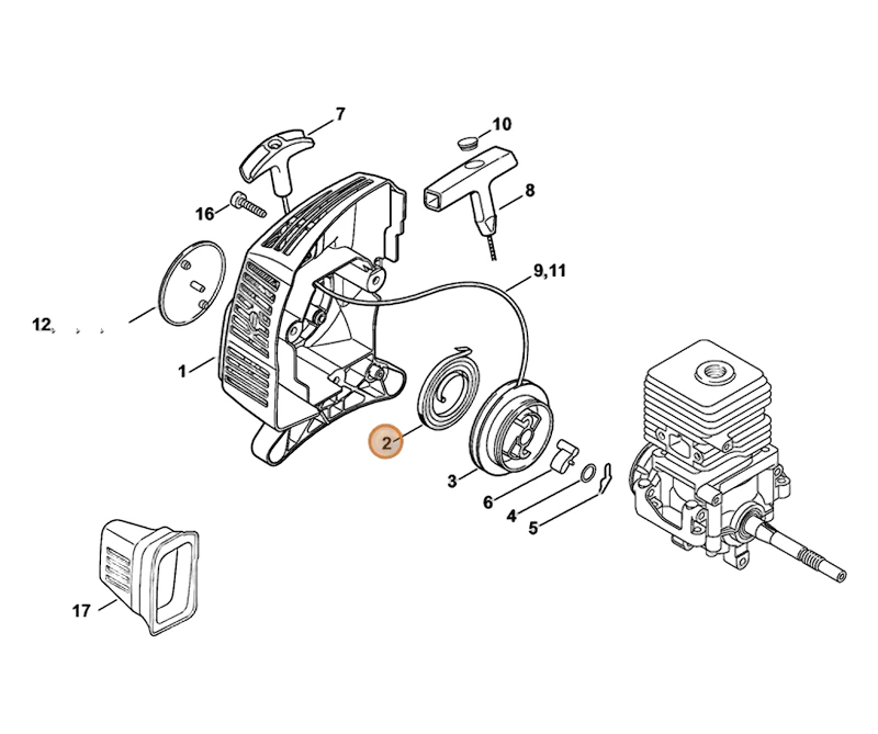 Stihl - 4140-190-0601 - Molla di ritorno
