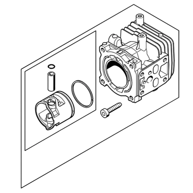 Stihl - 4237-020-1202 - Cilindro con diametro del pistone 34 mm