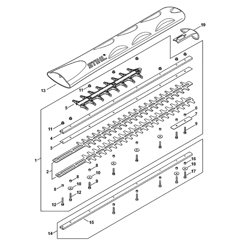 Stihl - 4237-710-5914 - Set di dispositivo per taglio 600 mm / 24 pollici T
