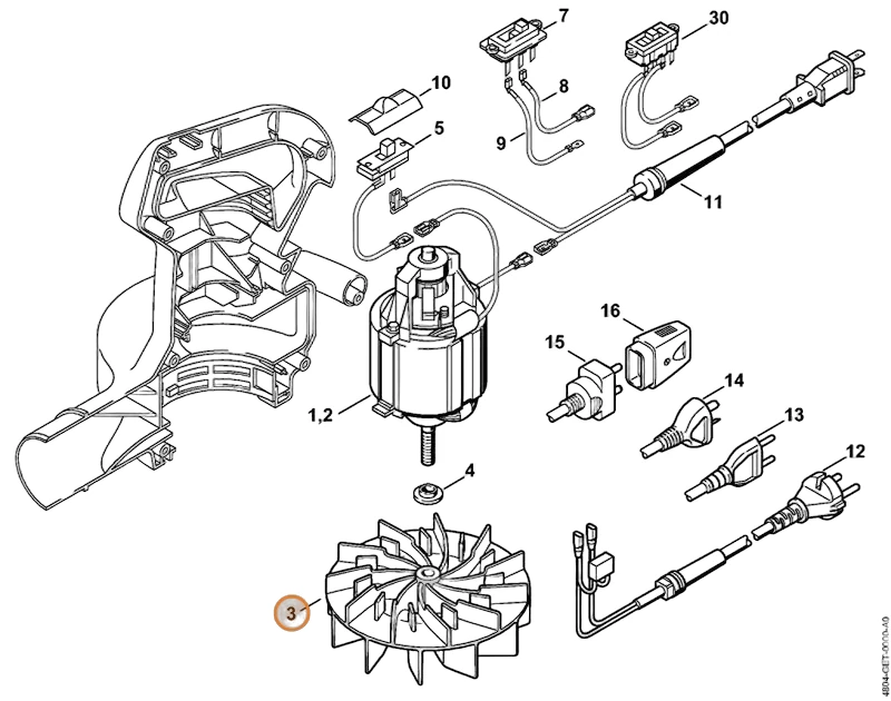 Stihl - 4811-700-3401 - Pala del soffiatore
