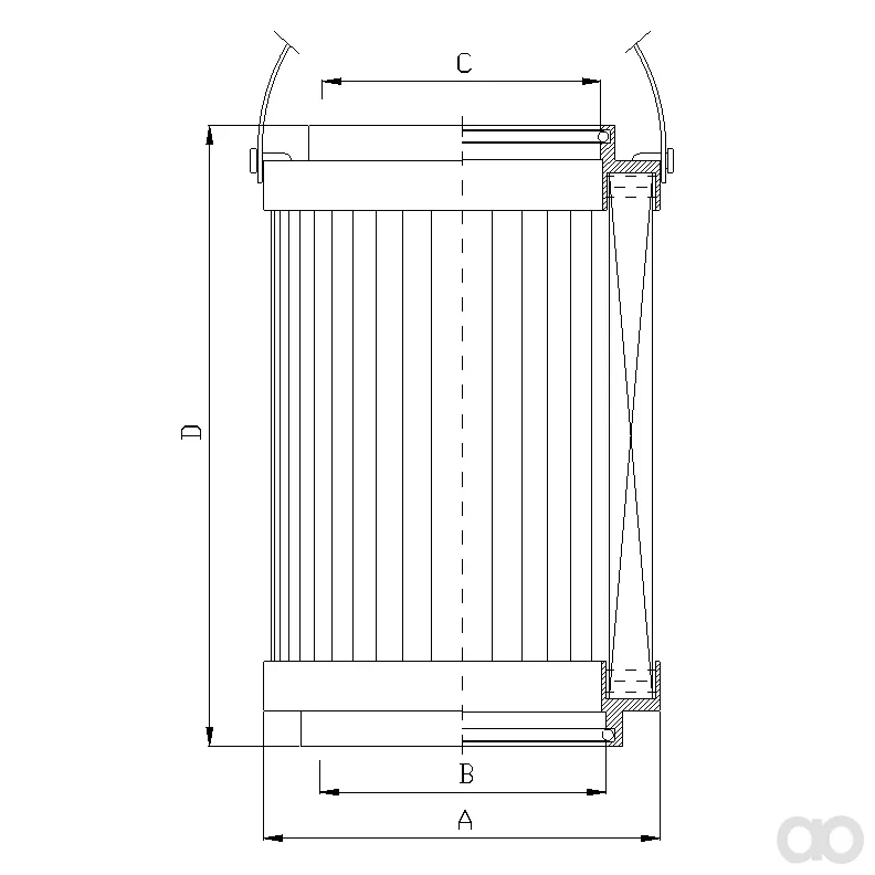 Filtrec - C434G25 - Elemento filtro idraulico (senza nucleo)
