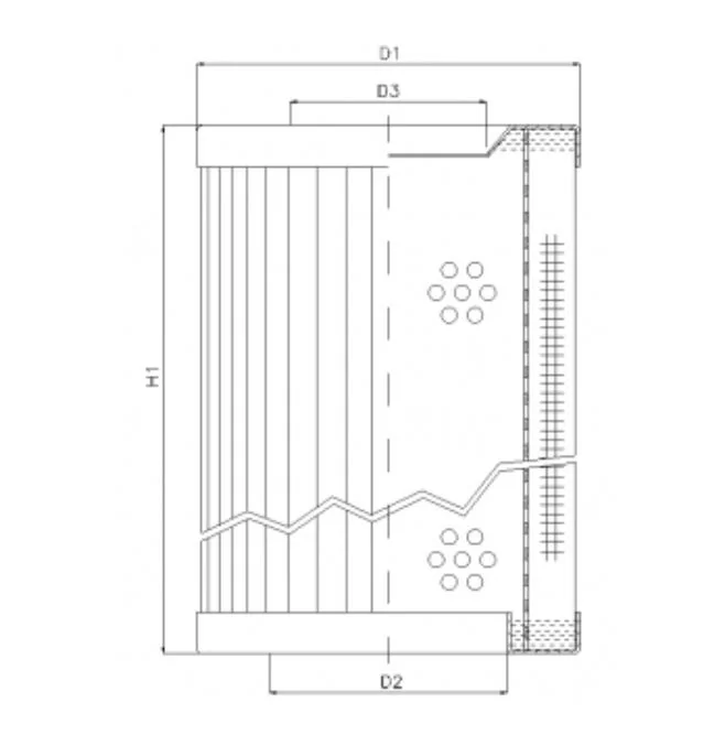 Filtrec - RVR1225360K20B - Elemento filtro idraulico