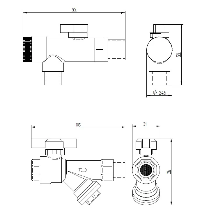 JORC - 9008 - Filtro valvola a sfera Jorc