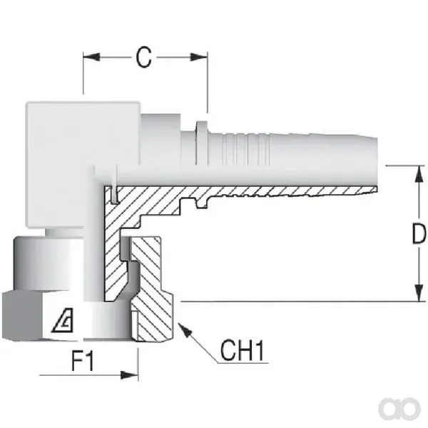 Alfagomma - PF201290S - Pilastro per tubo BSP