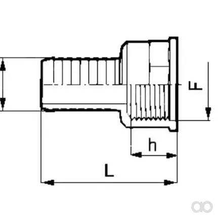 Arag - 100219 - Flessibile con filettatura 19 mm x 1/2" maschio