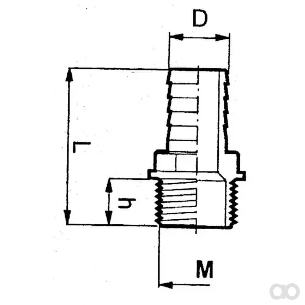 Arag - 1032113 - Lunga tubo 13 mm x 3/8" maschio