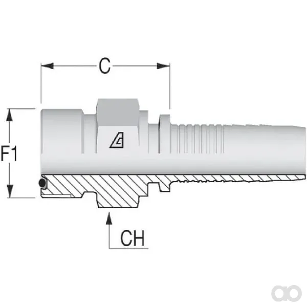 Arag - 1202055 - Gomito 90° maschio/femmina 1 1/4"