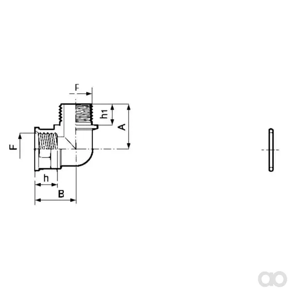 Arag - 1262022 - Gomito 90° Femmina/Uomo 1/2"