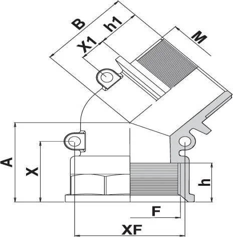 Arag - 127077 - Curva 45° 2" Filettatura Femmina/Maschio