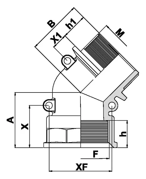 Arag - 127077 - Curva 45° 2" Filettatura Femmina/Maschio