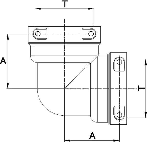 Arag - 129055 - Curva 90° T5F/T5F