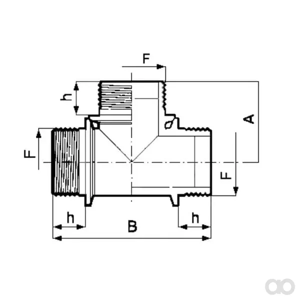 Arag - 1312070 - T-Pezzo 3x Maschio 2"