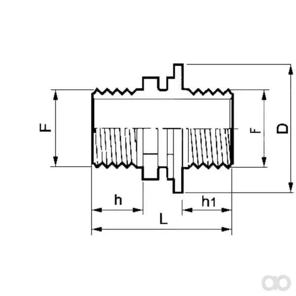 Arag - 2502051 - Perno doppio M/M 1 1/4"