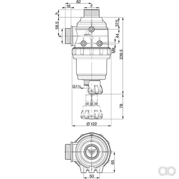 Arag - 3142453 - Filtro a vuoto 1 1/4" 100-160 l/min