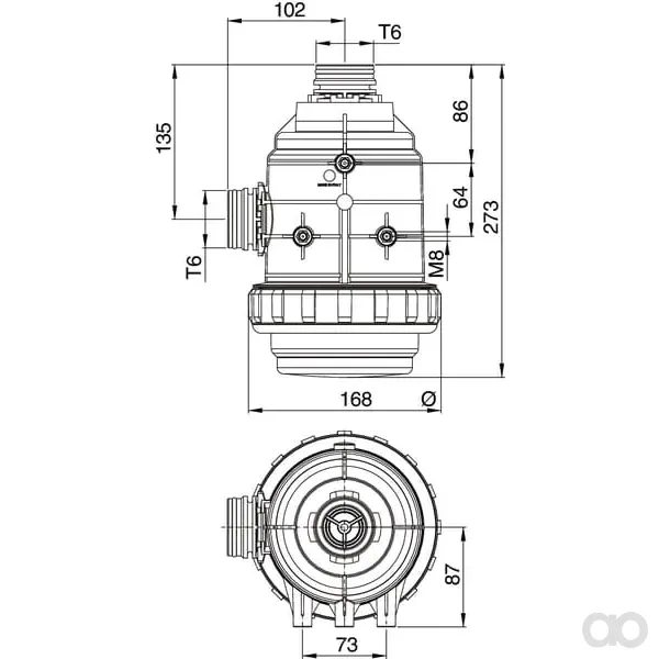 Arag - 31620E3 - Filtro a Svuotamento 160-220L T6