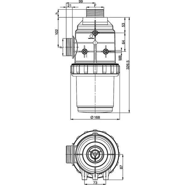 Arag - 3172083 - Filtro a vuoto 2 1/2" 200-260 L/min