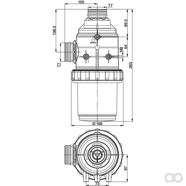 Arag - 31720F3 - Filtro a sussione Arag 200-260L T7
