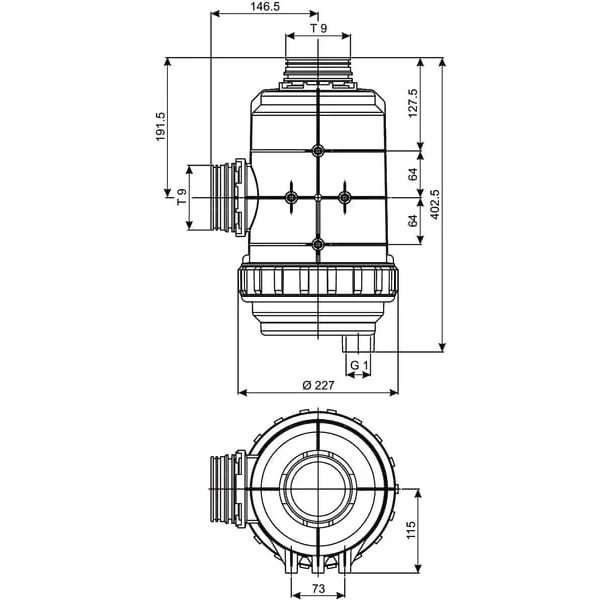 Arag - 3190H3 - Filtro a Svuotamento 400-800L T9
