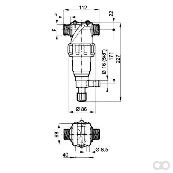 Arag - 3224143 - Filtro a pressione auto-pulente