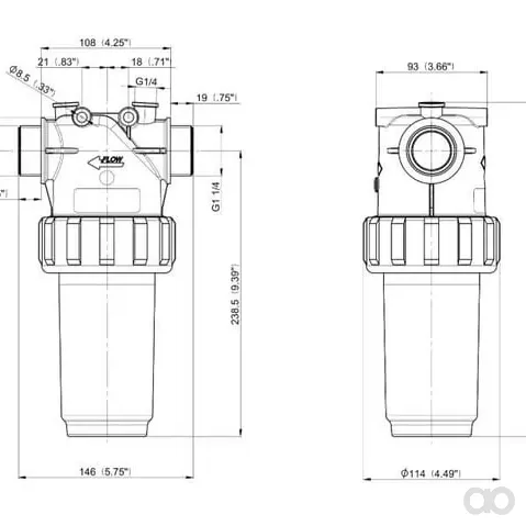 Arag - 3262053 - Filtro per linea 1 1/4"m 200-280l/m