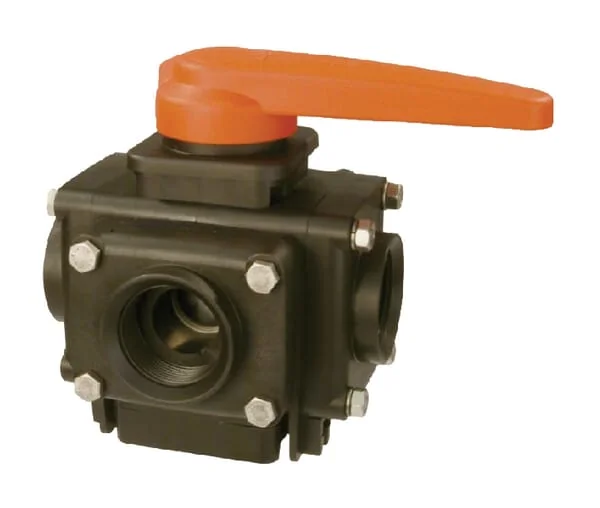 Arag - 453045A55 - Valvola a sfera 1 1/4" 12 Bar 4 vie