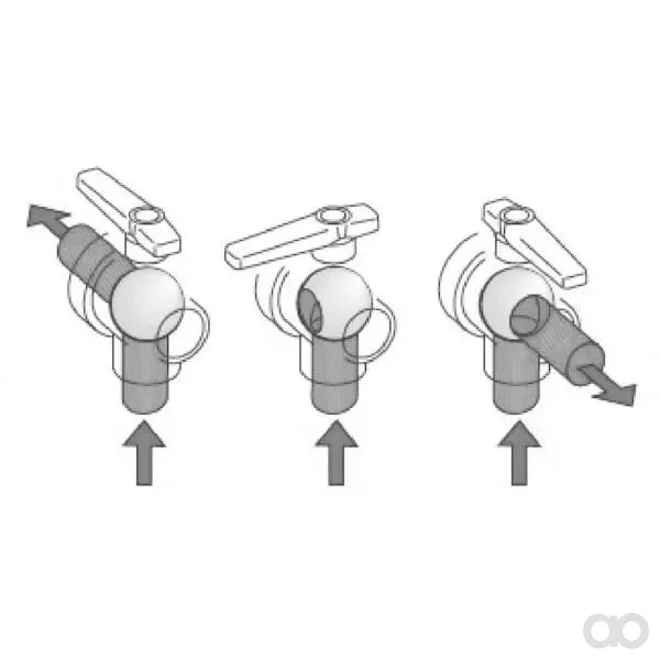 Arag - 45521117A - Valvola a sfera 2" - Manico lungo interrotto 3 vie