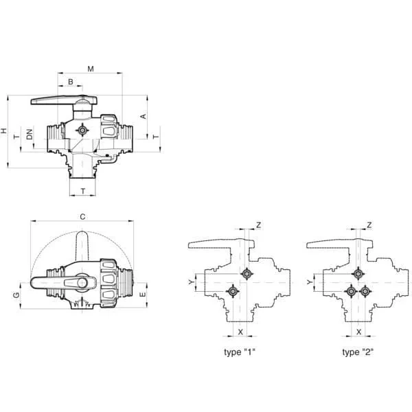 Arag - 45524446 - T6 Valvola a sfera a 3 vie