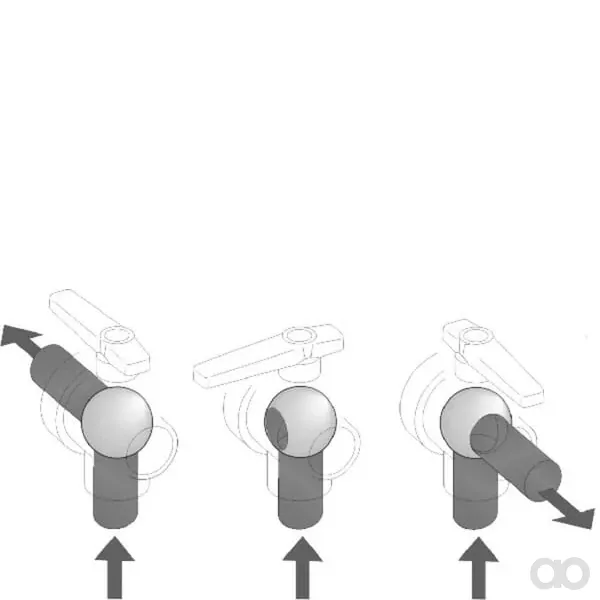 Arag - 45534444A - T4 Valvola a sfera a 3 vie con prolunga