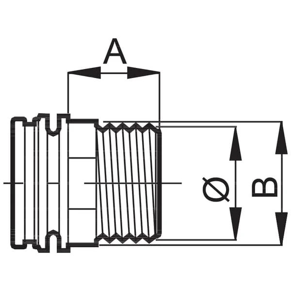 Arag - 460360 - Strt Threaded Piece 1 1/2" M