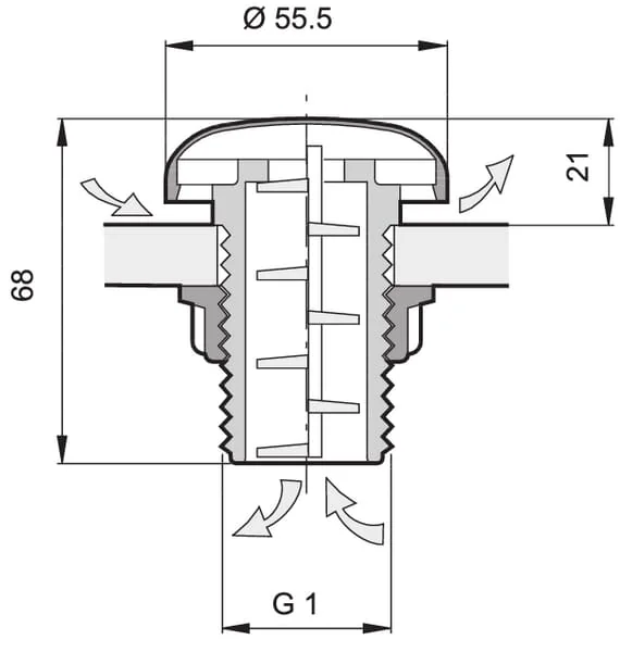 Arag - 504203 - Valvola di respirazione Labirinto