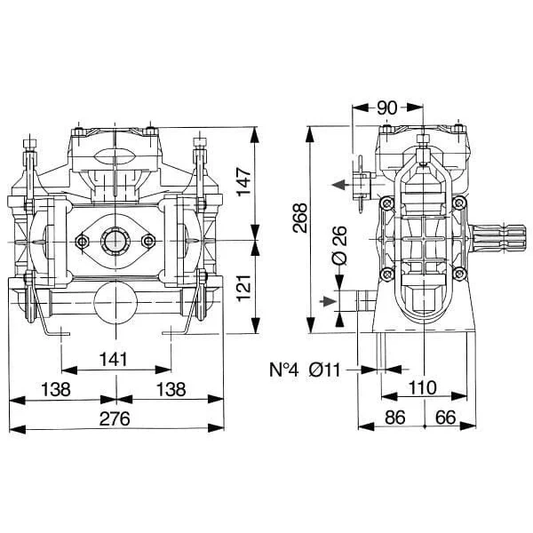 Comet - 6101100100 - BP 60 K Piston Diaphragm Pump
