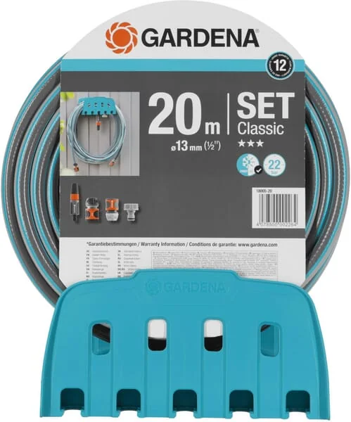 Gardena - GA18005 - GARDENA Wall hose holder with 20m hose - 4078500002264