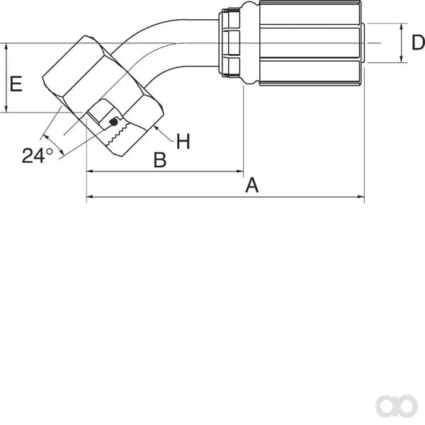 Gates - 12G20FDHORX45 - Raccordo a pressione ME